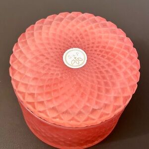 S&F Coral Frosted Glass Jar